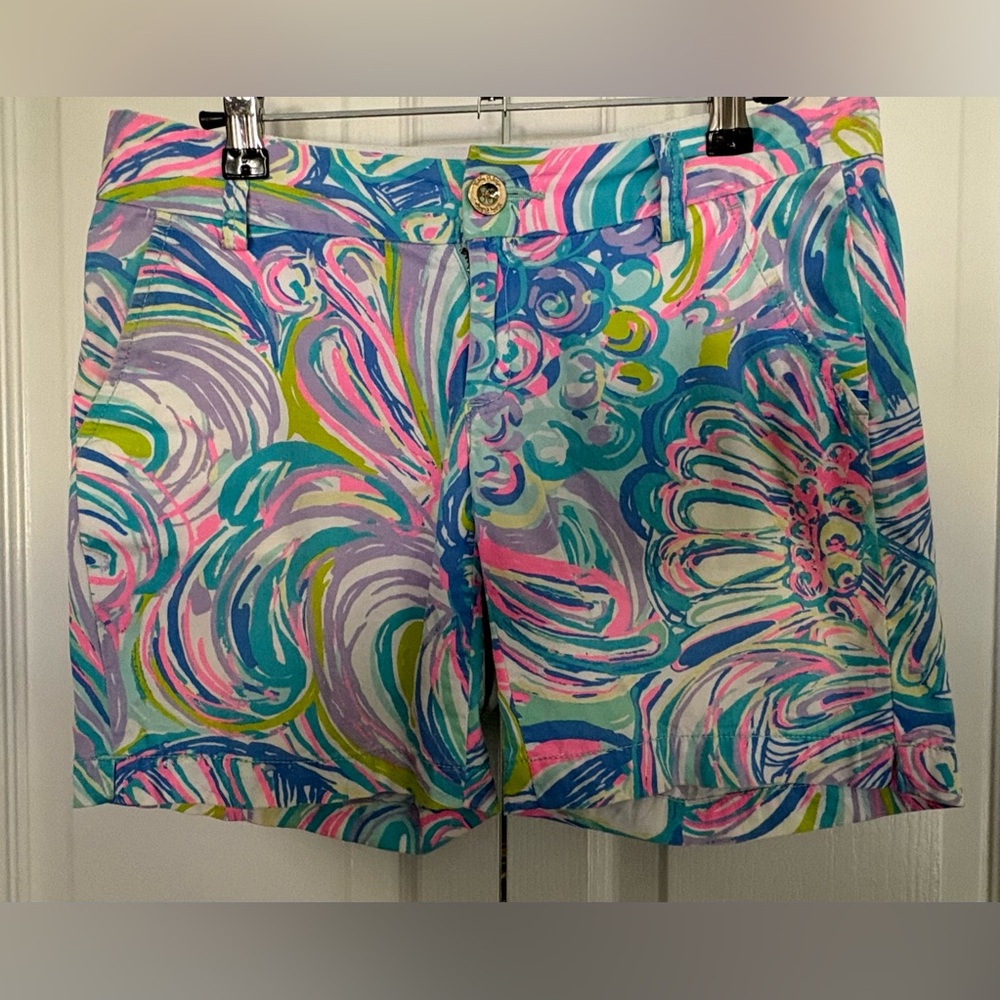 Lilly Pulitzer Shorts, “Jayne”, “Gillty Pleasure” , Pastels, size 00